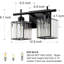 Luminaire de meuble-lavabo en cristal - Applique murale 1 lumière pour miroir de salle de bain avec abat-jour en cristal transparent - Installation câblée - Compatible avec les ampoules halogènes incandescentes à DEL CFL - Fabrication en aluminium du-1264966177-1264966180-1264966182