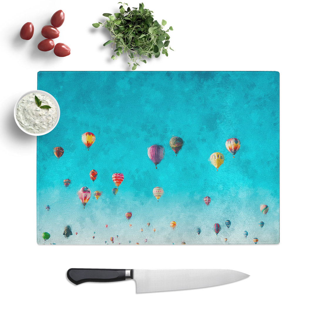 Tempered Glass the Hot Air Balloons Chopping Board