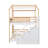 Full over Full Bunk Bed (White, Natural)