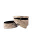 25cm Snakeskin Oval Faux LeatherStorage Box Set, Decoration Box for Bedroom Furniture
