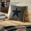 Coussin Black Check Star
