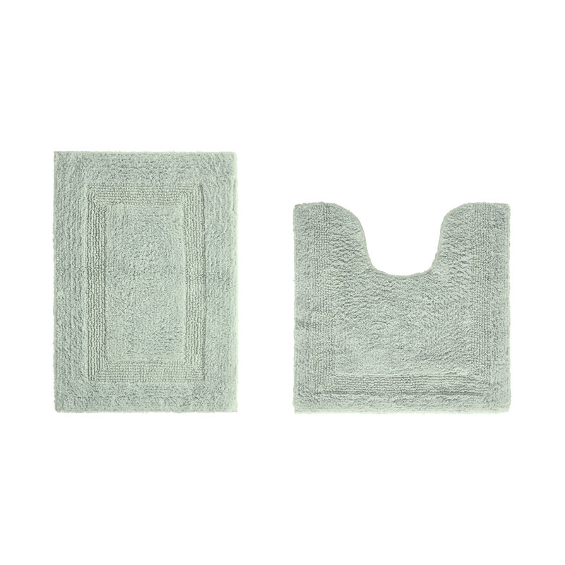 Ensemble de tapis pour salle de bain 2 pièces 100% coton 2370 g / m² Lux, Sauge foncé