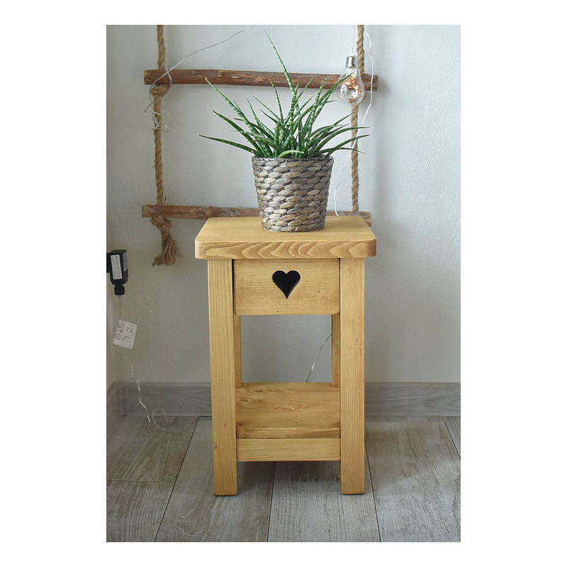 Dambrosio 30cm W Solid Wood Bedside Table