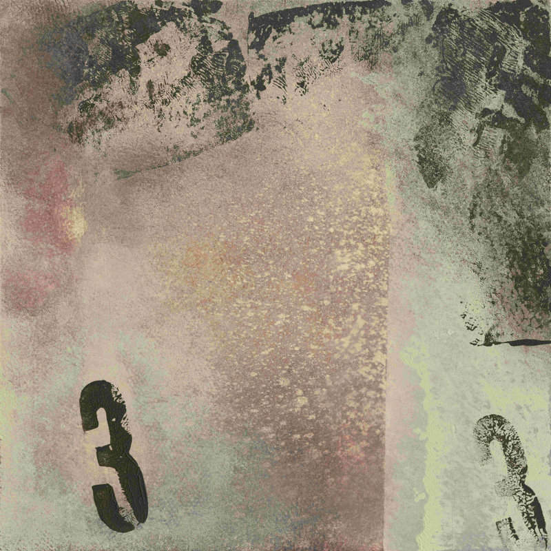 " Letters & Numbers II " by Sharon Gordon, 12" H x 12" W  