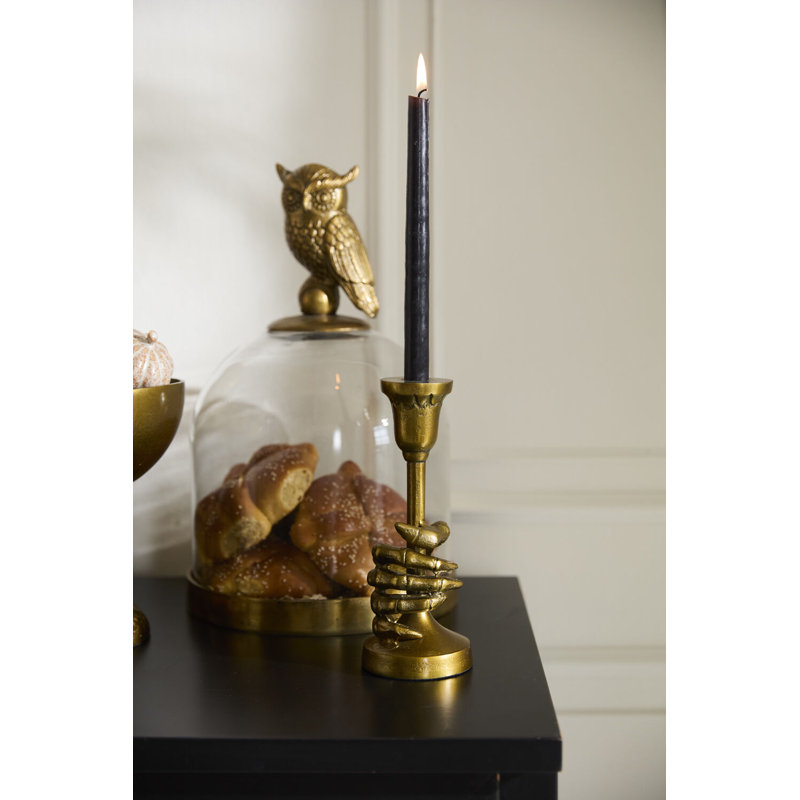 Skeleton Candleholder, 4.25"x 0.5"x 9.25"