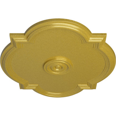 Médaillon de plafond Endurathane Felix, l 25 1/4 po x H 17 1/4 po x P 1 3/4 po, fini nuage éclaté peint à la main