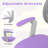 Kids Desk Chair Children Study Chair with Adjustable Height, Armrest & Footrest Purple-310912733