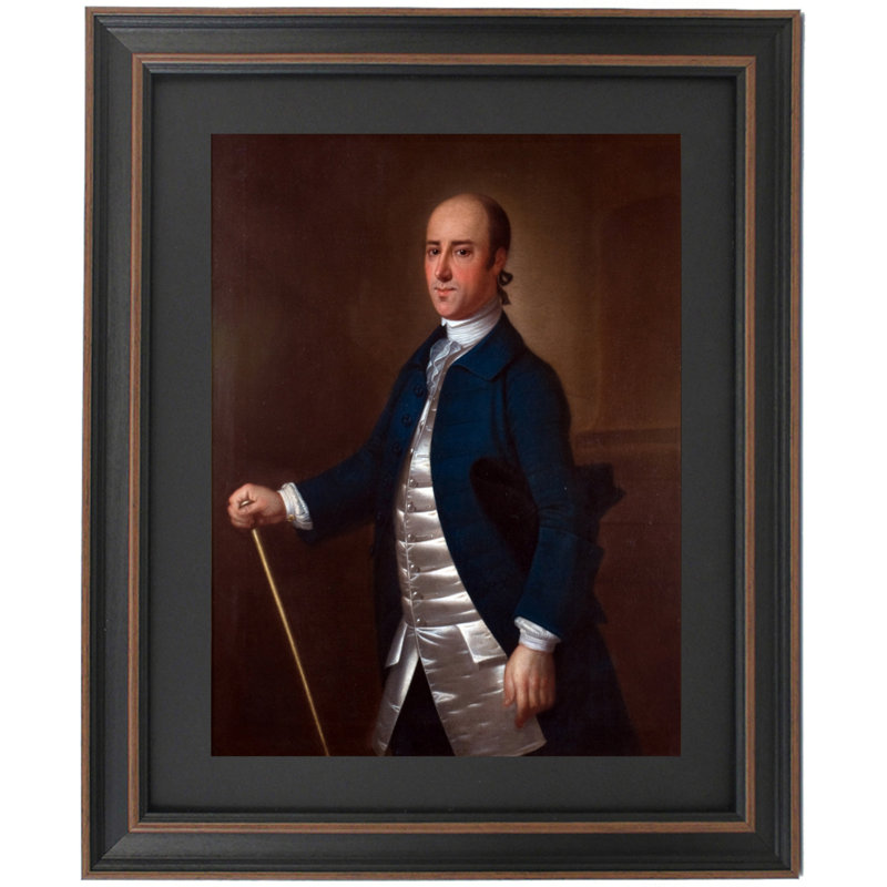 Portrait encadré de Christopher Gadsden par Jeremiah Theus, H 36 po x l 28 po