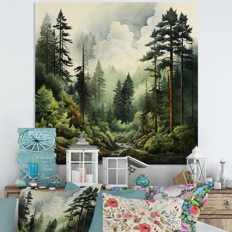 Pine Tree Forest, 29" H x 29" W x 1" D