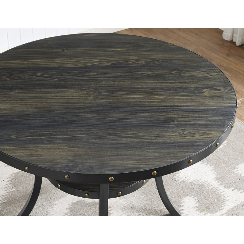 Counter Height Stools With Nailhead Trim Set Of 2, Blue/Black