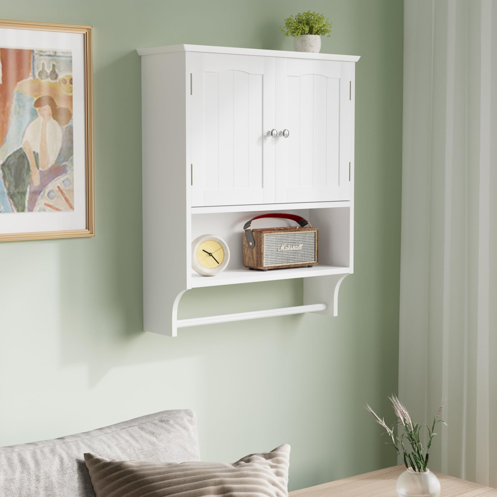 Lark Manor Bathroom Storage Cabinets With Doors And Shelves,Towel Bar ...