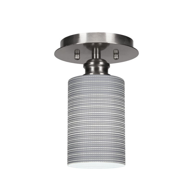 Plafonnier semi-encastré 1 lumière Edge, Gris