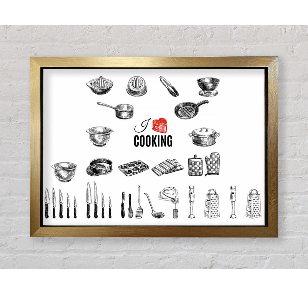 I Love Cooking 8 - Einzelne Bilderrahmen Kunstdrucke