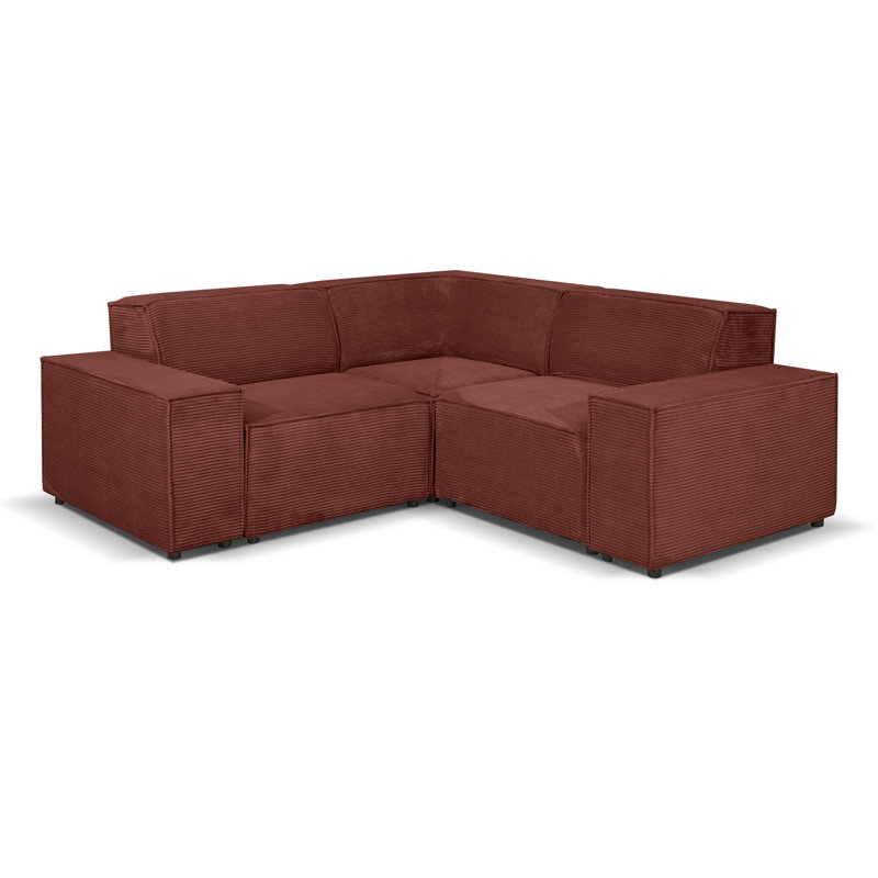 Sublette 4 Seater Corner Sofa , Burn Dirty Pink