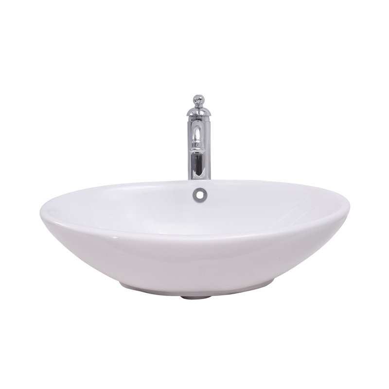 Lavabo de salle de bain mural en porcelaine vitreuse avec trop-plein 21 po Declan