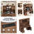 2‑Piece Farmhouse Computer Desk & Executive Desk Set,withCharging Station-1640831527