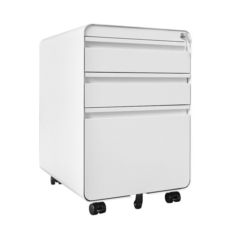 40cm Wide 3 -Drawer Mobile File Cabinet, White