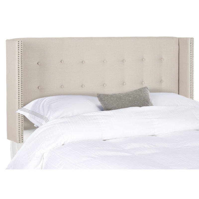 Burch Upholstered Headboard, Queen, Linen Taupe