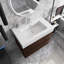 30 po Meuble-lavabo simple mural avec plateau-1372405758
