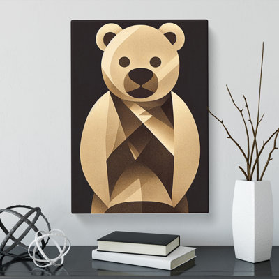 Teddy Bear Deco Style - Wrapped Canvas