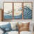 Toile avec cadre flottant brun