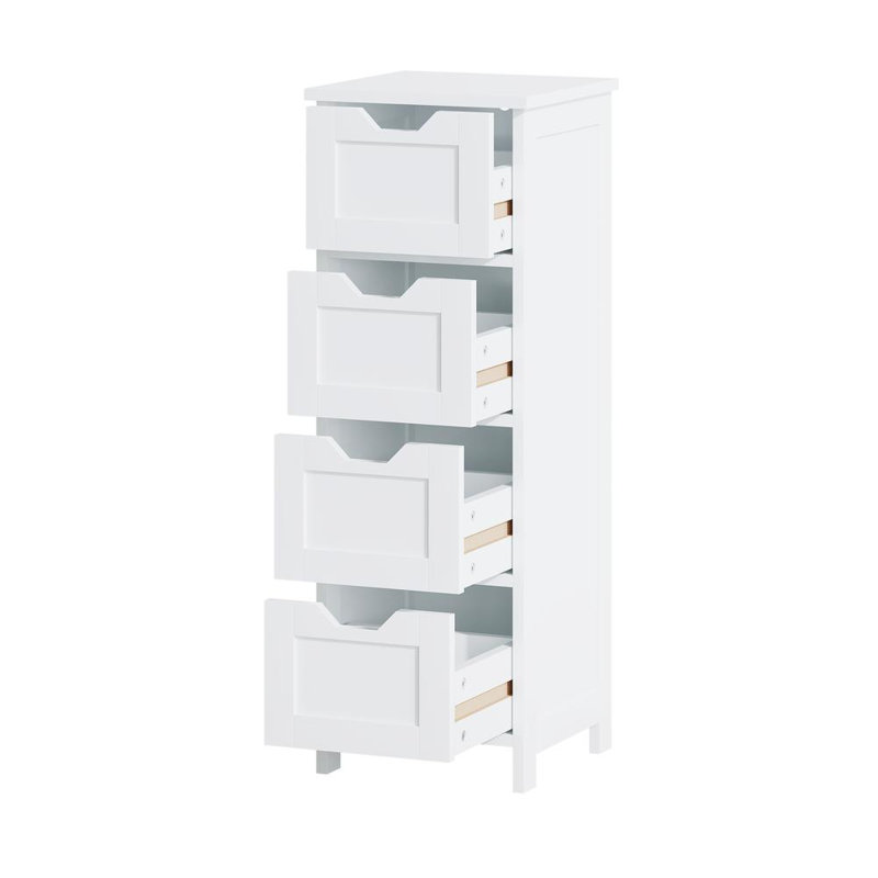 Rangement autoportant pour salle de bain avec 4 tiroirs