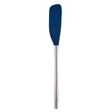 Tovolo Flex-Core Long-Handled Silicone Jar Scraper Spatula, Stainless Steel Handle, Heat-Resistant Silicone Head With Curved Front For Scooping & Scraping, Dishwasher-Safe & BPA-Free