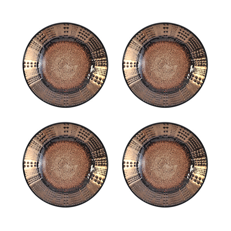 Verona Earth Tones Ceramic 16-Piece Dinnerware Set, Service for 4