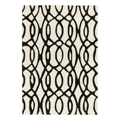 Louise Geometric Wool Hand Woven Area Rug