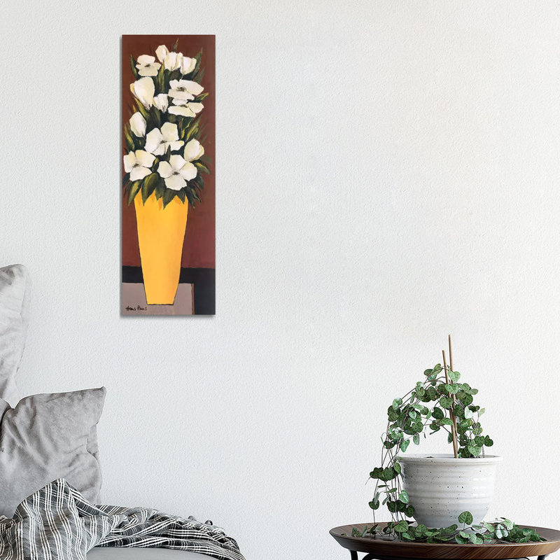 Yellow Vase by Hans Paus - Wrapped Canvas Panoramic Gallery-Wrapped Canvas Giclée, 30.48 cm H x 91.44 cm W x 1.91 cm D