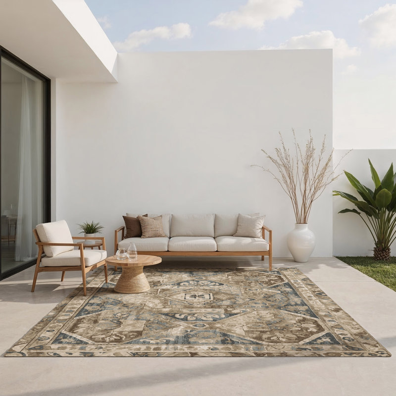 Tapis intérieur et extérieur Victorian Grace, Rectangle 4pi x 6 pi