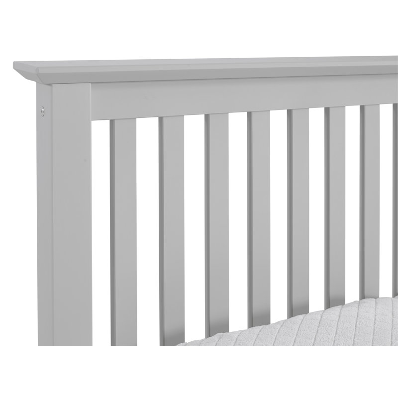 Lit plateforme Ratcliff, Gris tourterelle, Simple
