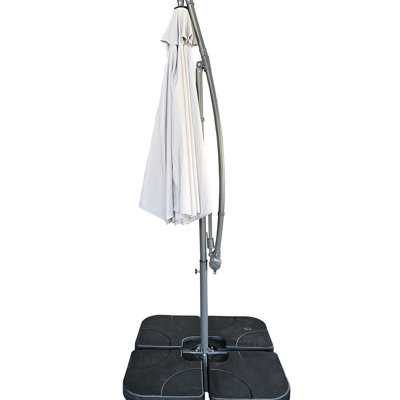 Parasol suspendu 10 pi gris