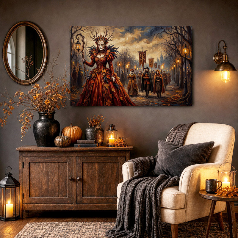 Art fantastique sur toile Halloween, H 28 po x l 40 po