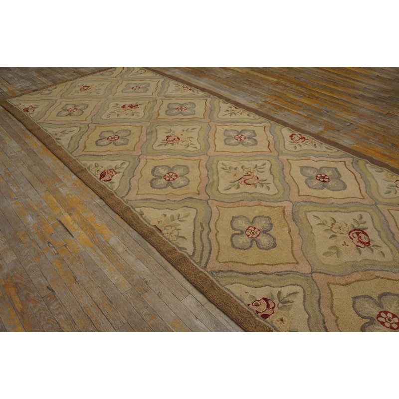 Antique American Hooked Rug Canada Hooked - Loop Pile