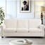 Élégant fauteuil en velours 3 places, mousse haute, pieds en bois massif, décor de bureau, avec siège tourné,-109001785