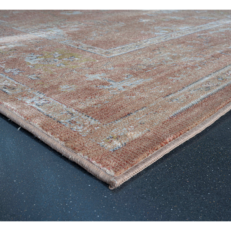 Tapis rouille et viscose Everly, Rectangle 5 pi 3 po x 7 pi 6 po