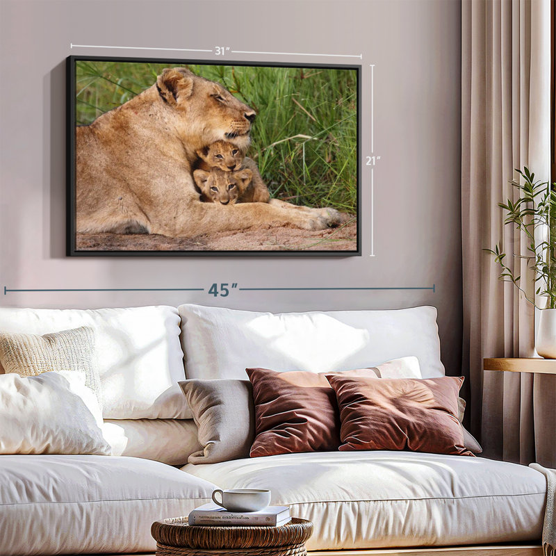 " Motherly Lioness ", 31" H x 21" W