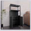 Armoire de rangement polyvalente en bambou noir avec 2 portes, parfaite pour la salle de bain, le salon et l'organisation de la cuisine