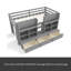 Lit mezzanine avec tablettes et rangements multiples-272616629-272616628