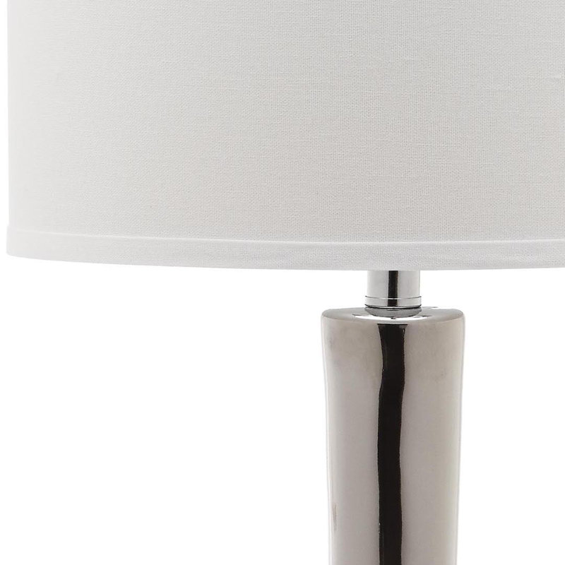 Amoure Ceramic Table Lamp, Silver
