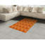 Tapis décoratif orange à haute densité de fibres longues en polyester-42029770
