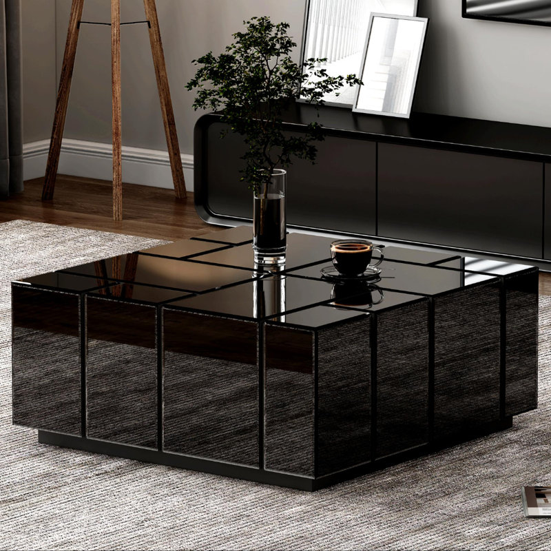 Attikus Mirrored Coffee Table Gray