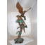 Statue bronze de trois grands perroquets sur un arbre Customhouse - Taille: L 25 po x l 31 po x H 57 po