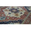 Wool Oriental Area Rug in Rust/Blue/Beige