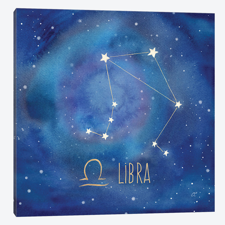 « star sign libra », impression sur toile, H 18 po x l 18 po x P 1,5 po, Toile tendue