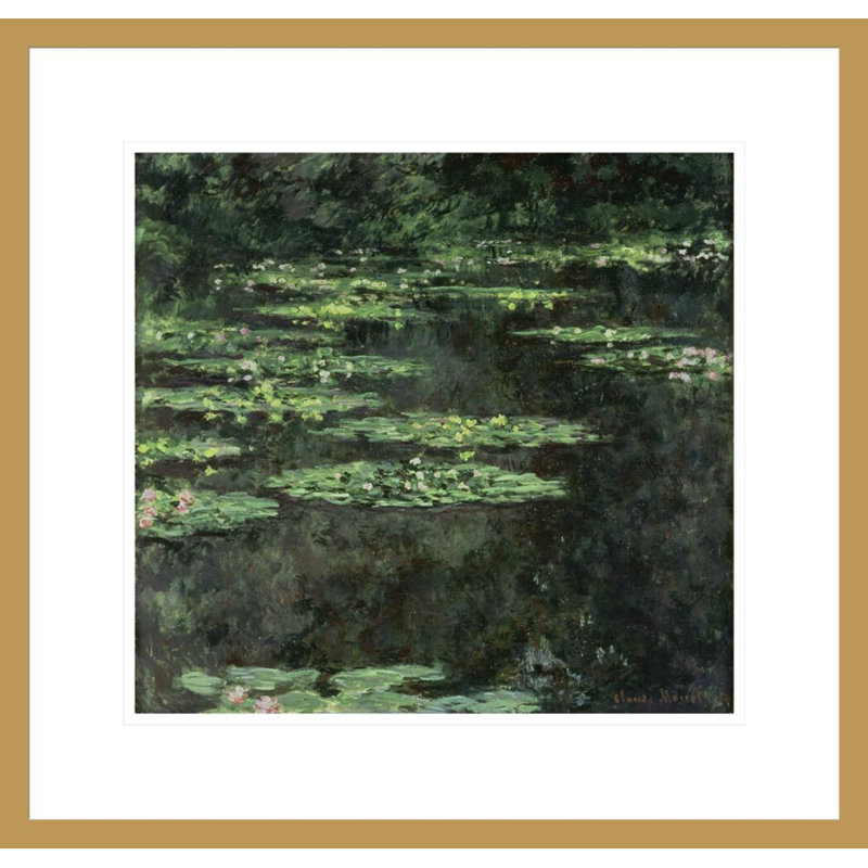 «Waterlilies» par Claude Monet, impression giclée encadrée, H 17,75 po x l 18,56 po