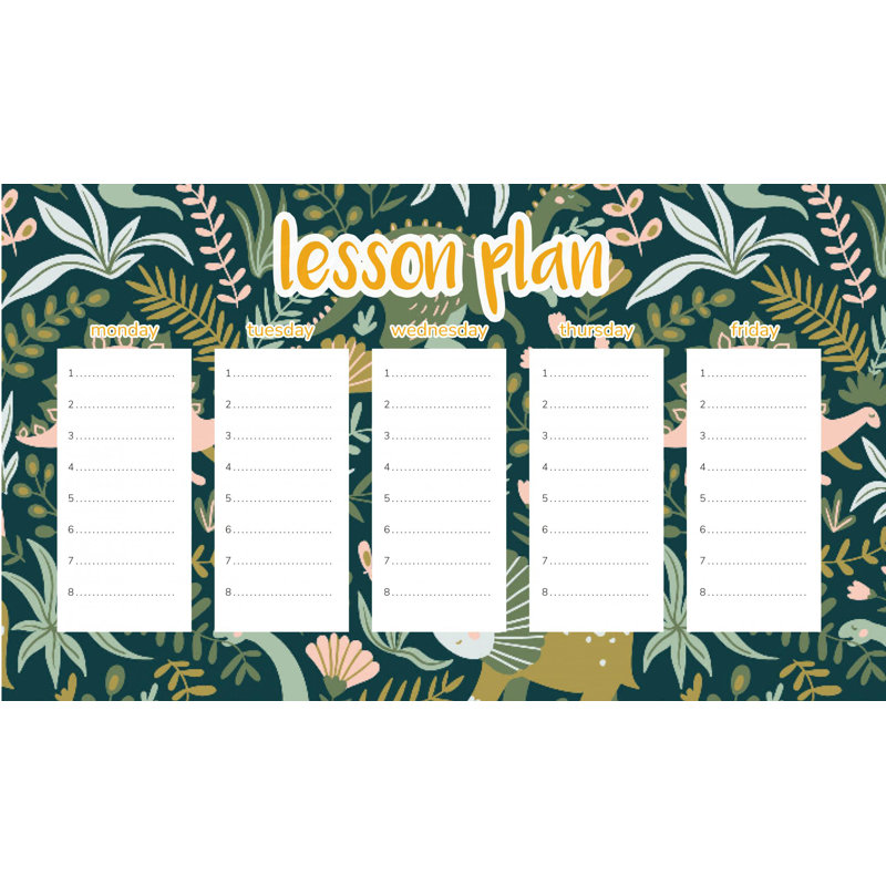 Magnetic Lesson Plan Green Dinosaurs