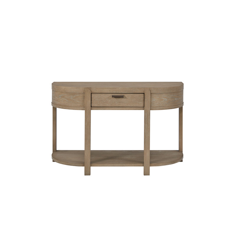 Console incurvée à 1 tiroir - Caramel