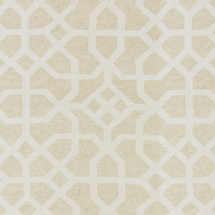 Modern Luxury Lattice Fabric, Natural/Ivory
